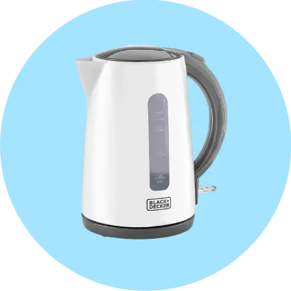 Black+Decker Cordless Electric Kettle, 2200W Power, 1.7L, With Water-Level Indicator, Removable Filter & Auto Shut-Off, 360-Degree Cord Design, Perfect For Warm Beverages, Jc70-B5